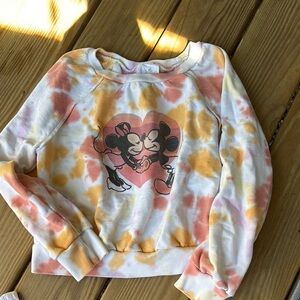 Tie-Dye Mickey Mouse crew neck girls size 9/10